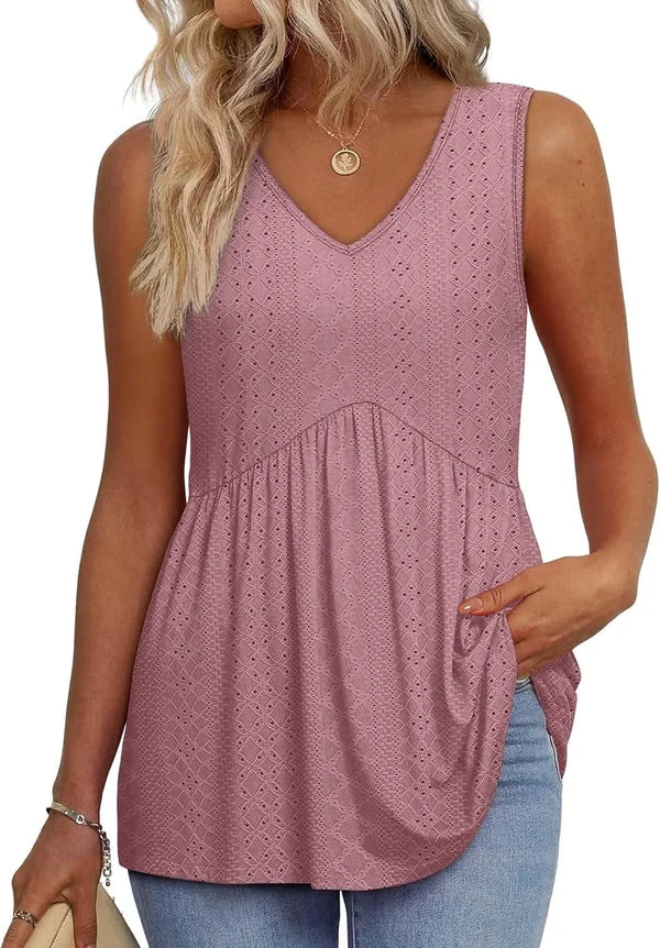 Women’s Printed V-Neck Peplum Top
