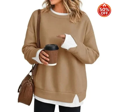 Women’s Layered Look Relaxed Sweatshirt