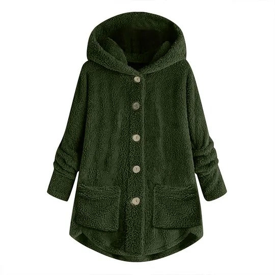 Women's Hooded Button-Front Coat