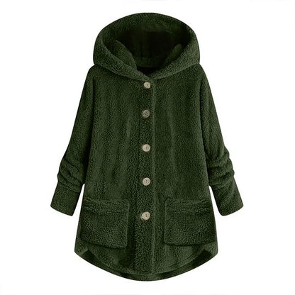 Women's Hooded Button-Front Coat