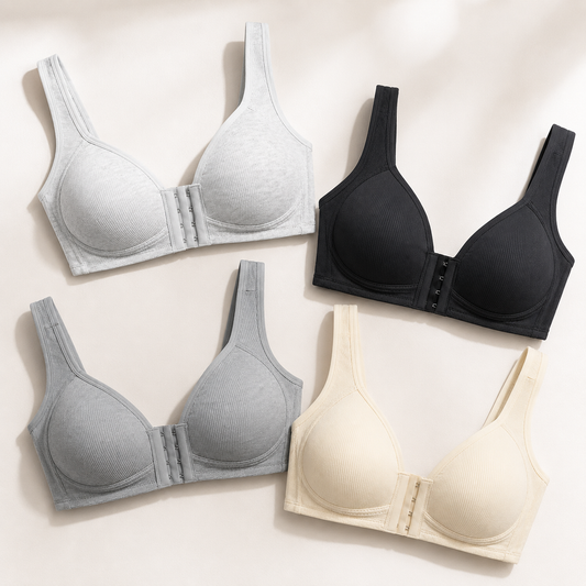 Women’s 4-Pack Front Closure Wire-Free Bras