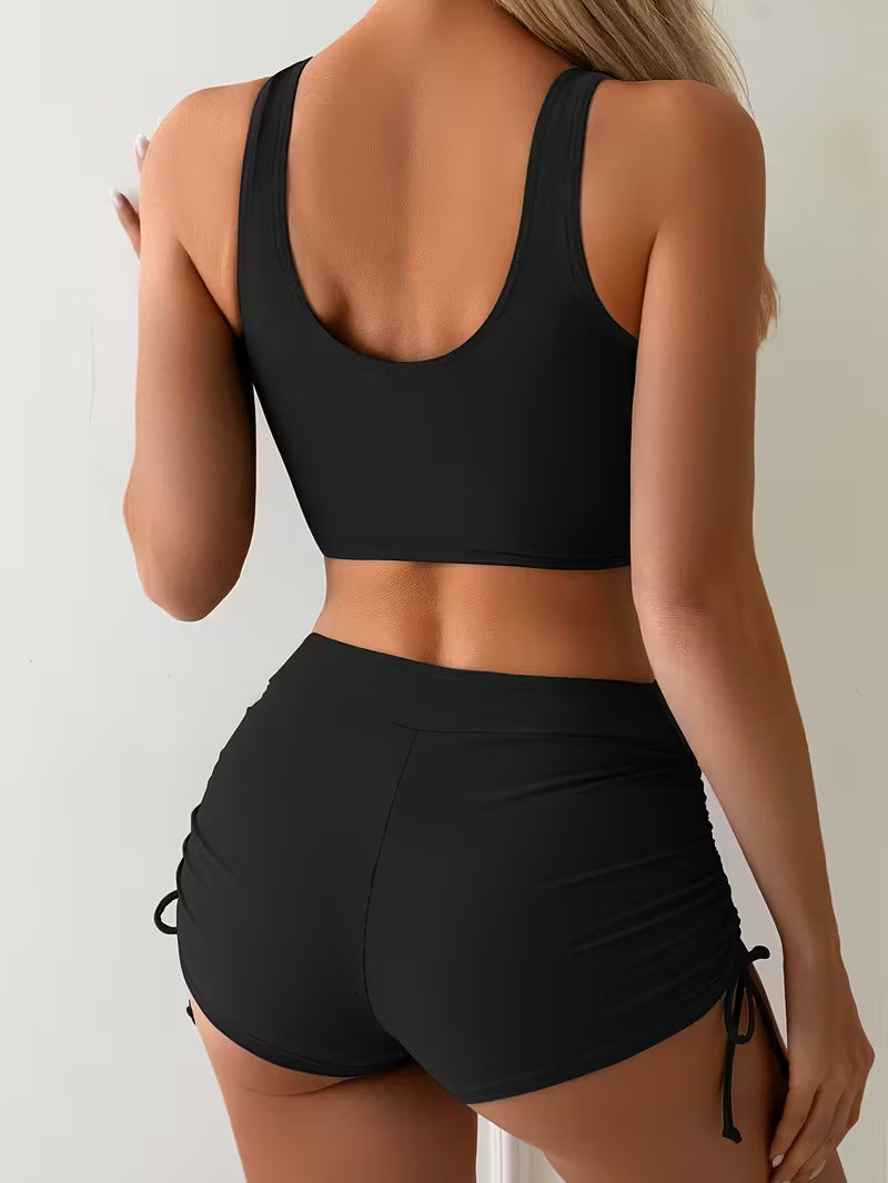 Women's Twist Front Tankini Set