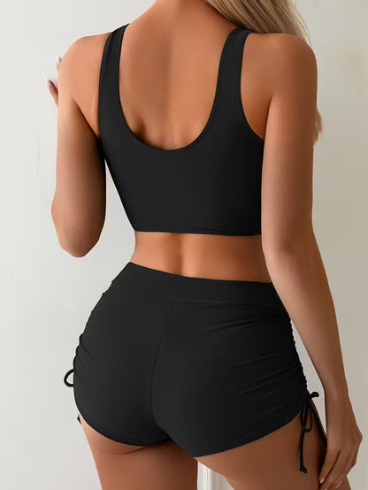 Women's Twist Front Tankini Set