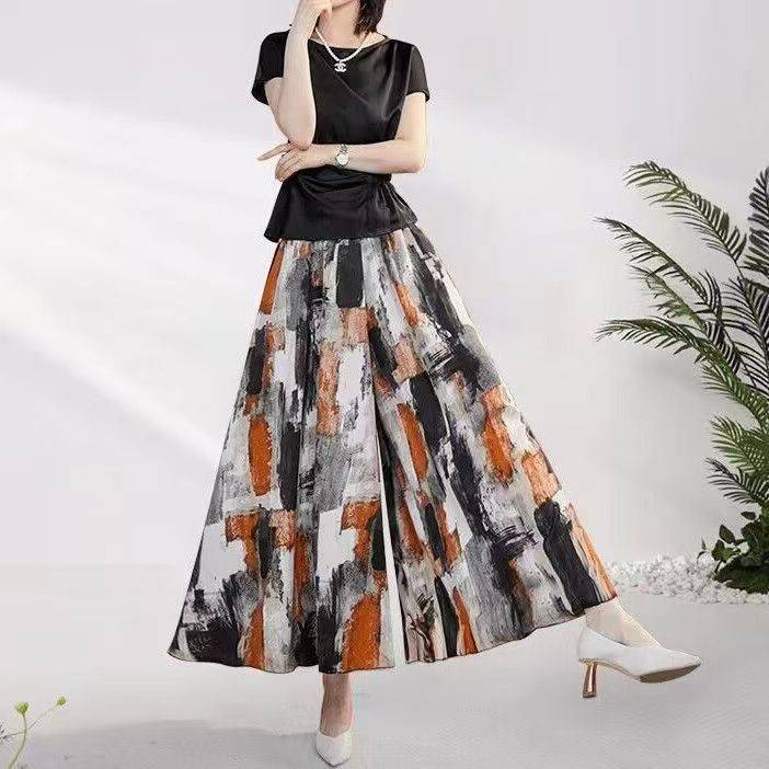 Women's Floral Wide-Leg Pants