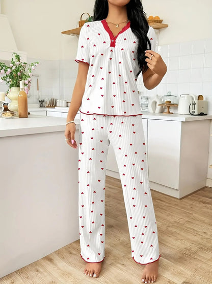 Women's Printed Two-Piece Pajama Set