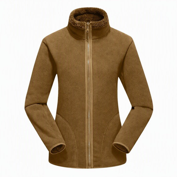 Unisex Reversible Zip-Up Jacket with Stand Collar