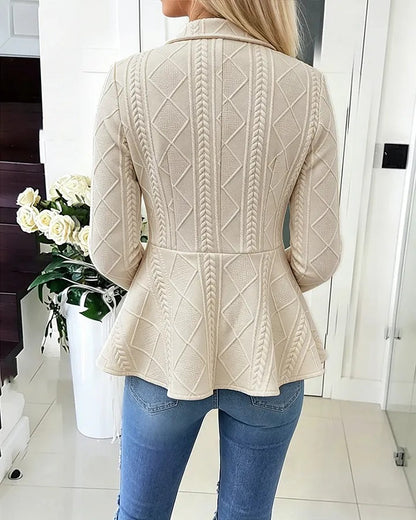 Women's Argyle Button Cardigan