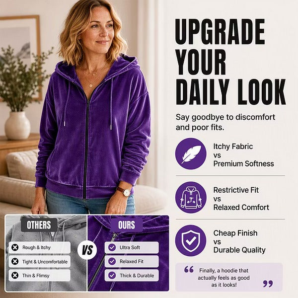 Women's Hooded Zip-Front Jacket