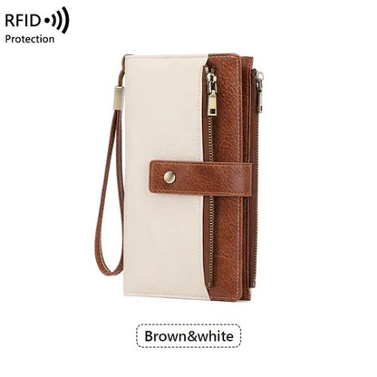 Women's Long Zip-Around Wallet With Wrist Strap