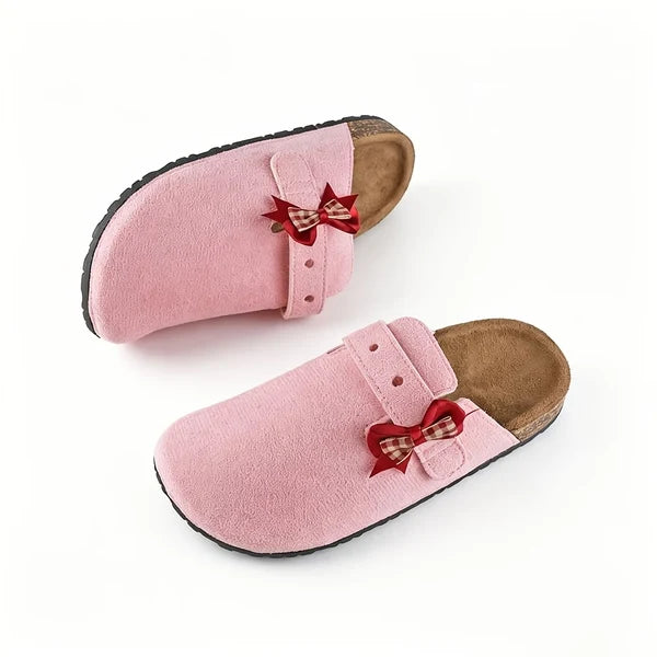 Women’s Bow Detail Wide Toe Mules