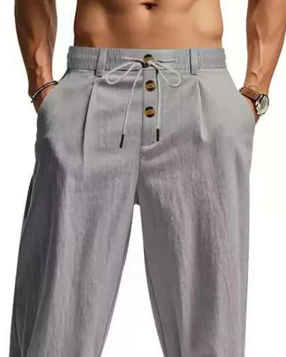 Men’s Casual Drawstring Straight Leg Pants
