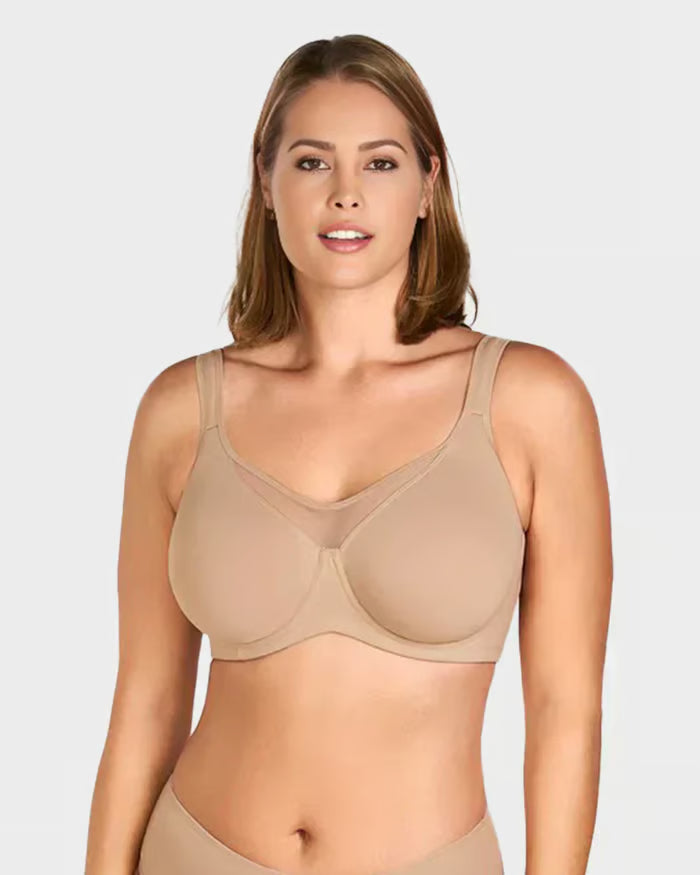 Women's Sheer Mesh Full-Coverage Bra