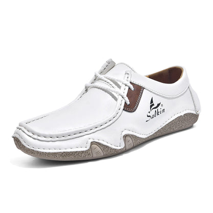 Men's Stitched Lace-Up Casual Shoes