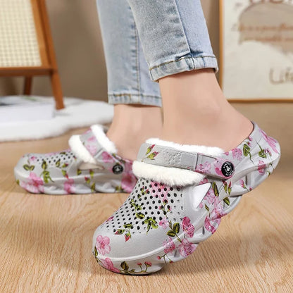 Women’s Floral Cozy Lined Clogs