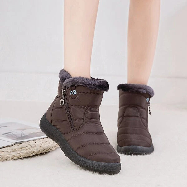 Women's Fuzzy Trim Ankle Boots