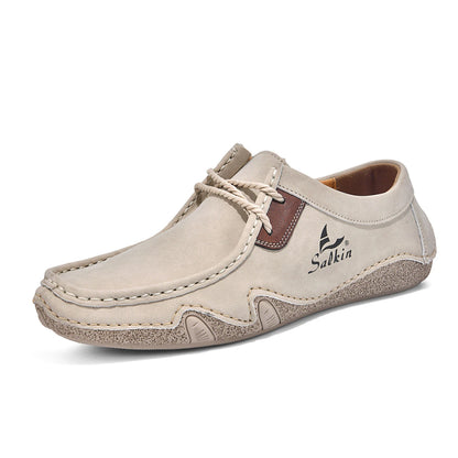 Men's Stitched Lace-Up Casual Shoes