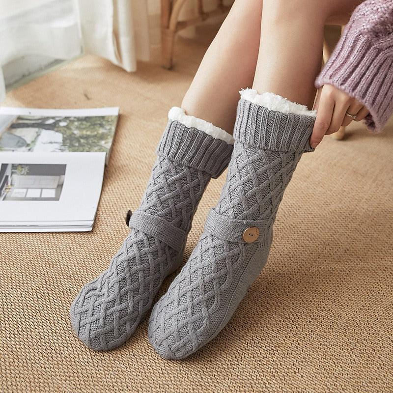 Women's Knitted Indoor Slipper Socks