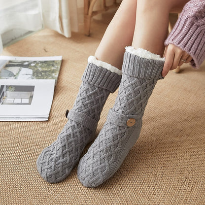 Women's Knitted Indoor Slipper Socks