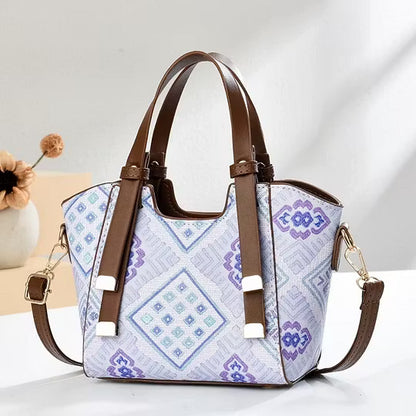 Women's Patterned Tote Bag with Shoulder Strap