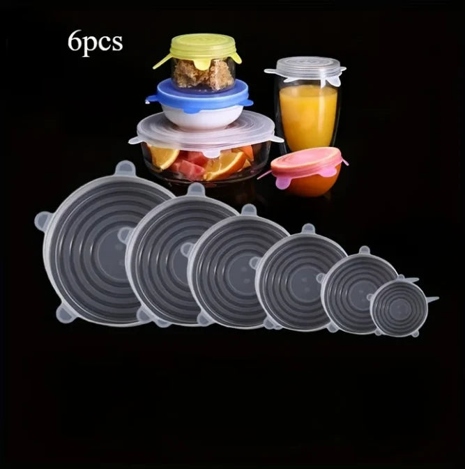 Reusable Stretch Silicone Lids Set