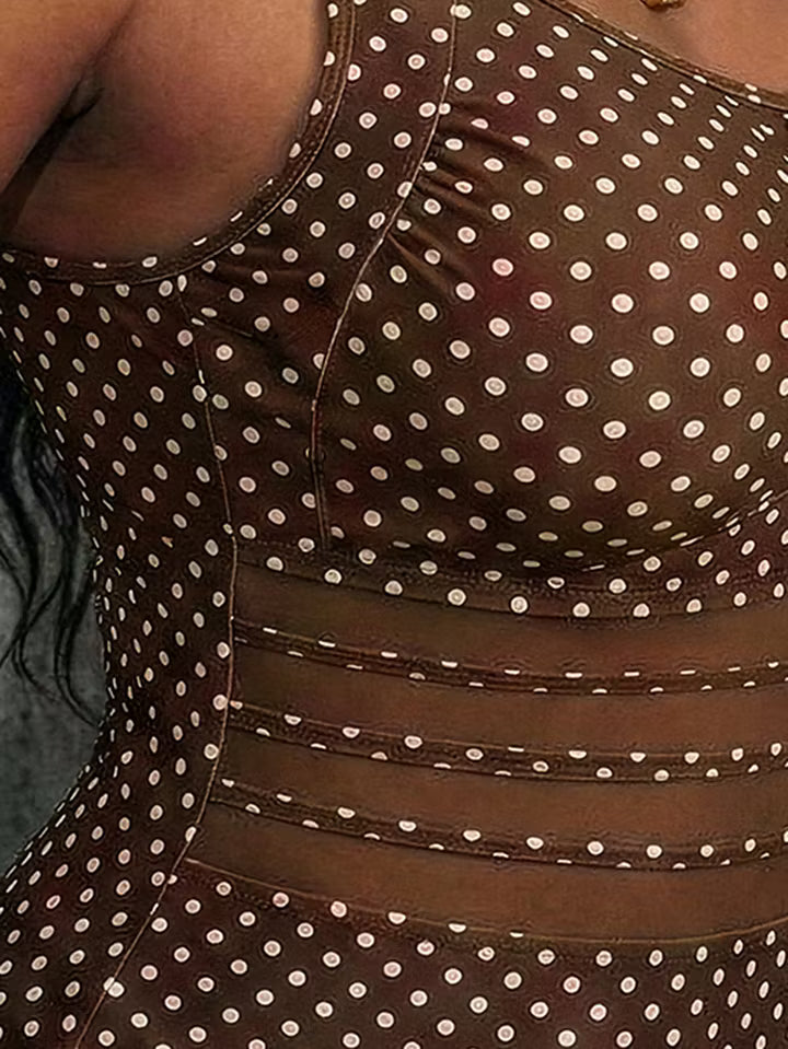 Women's Polka Dot One-Piece Swimsuit