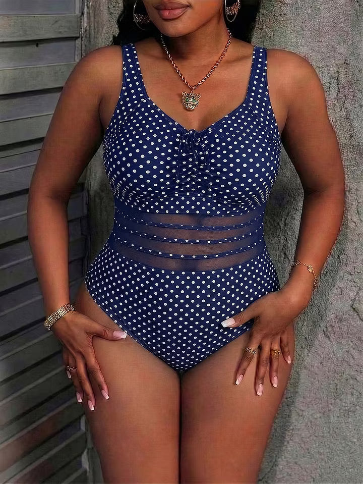 Women's Polka Dot One-Piece Swimsuit