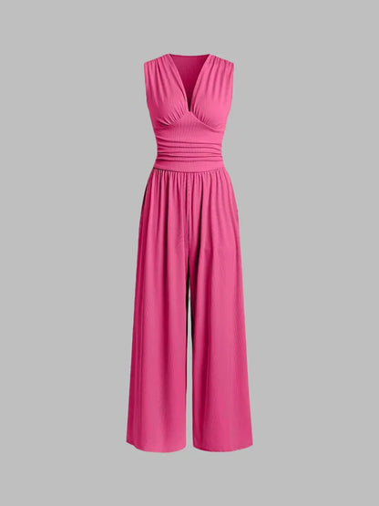 Women’s Sleeveless Wide-Leg Jumpsuit