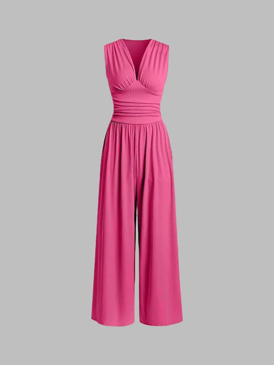 Women’s Sleeveless Wide-Leg Jumpsuit