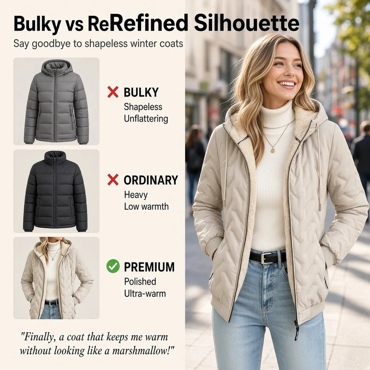 Women's Hooded Quilted Jacket