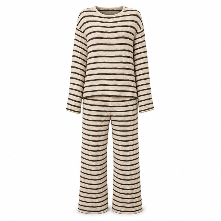 Women's Striped Two-Piece Lounge Set