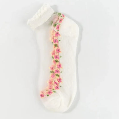 Women's Floral Lace No-Show Socks