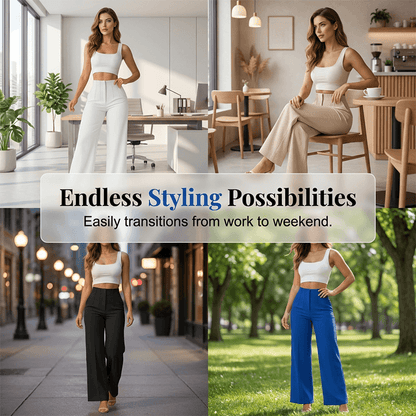 Women's High-Waisted Wide-Leg Pants