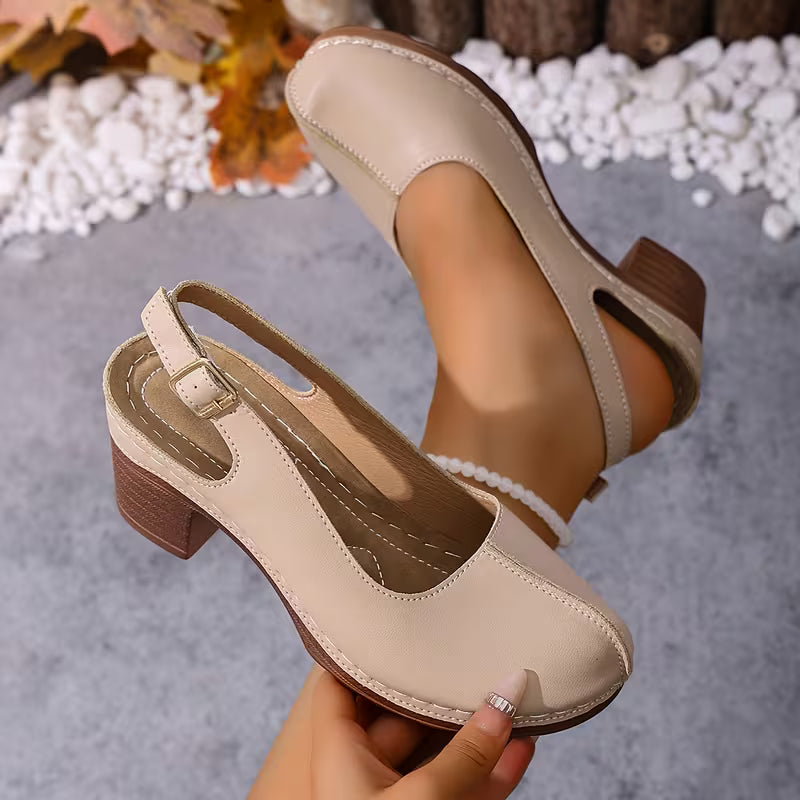 Women's Slingback Block Heel Pumps