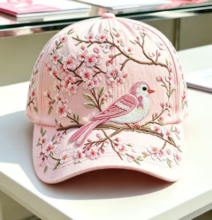 Women's Embroidered Nature Print Baseball Cap