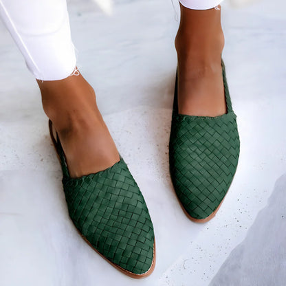 Women's Woven Slingback Flat Shoes