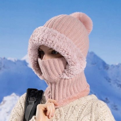Women's Knit Hat with Neck Cover