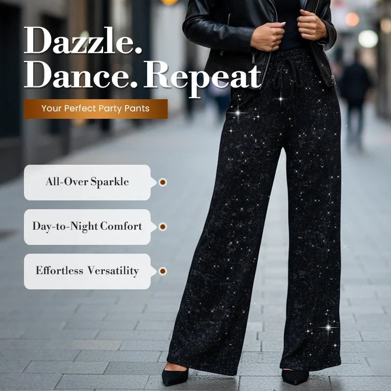 Women’s Sequin Wide-Leg Pants