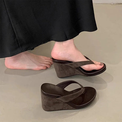 Women's Toe-Post Platform Wedge Sandals
