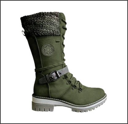 Women's Lace-Up Buckle Boots