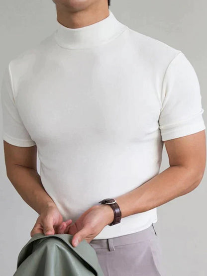 Men’s Fitted High-Neck T-Shirt