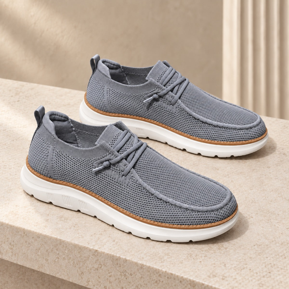 Men's Knit Lace-Up Shoes