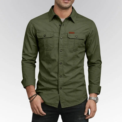 Men's Button-Front Casual Shirt
