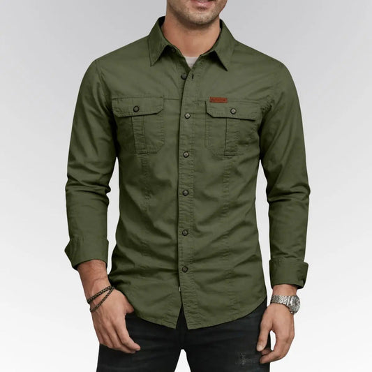 Men's Button-Front Casual Shirt