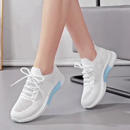 Women's Lightweight Knit Lace-Up Sneakers