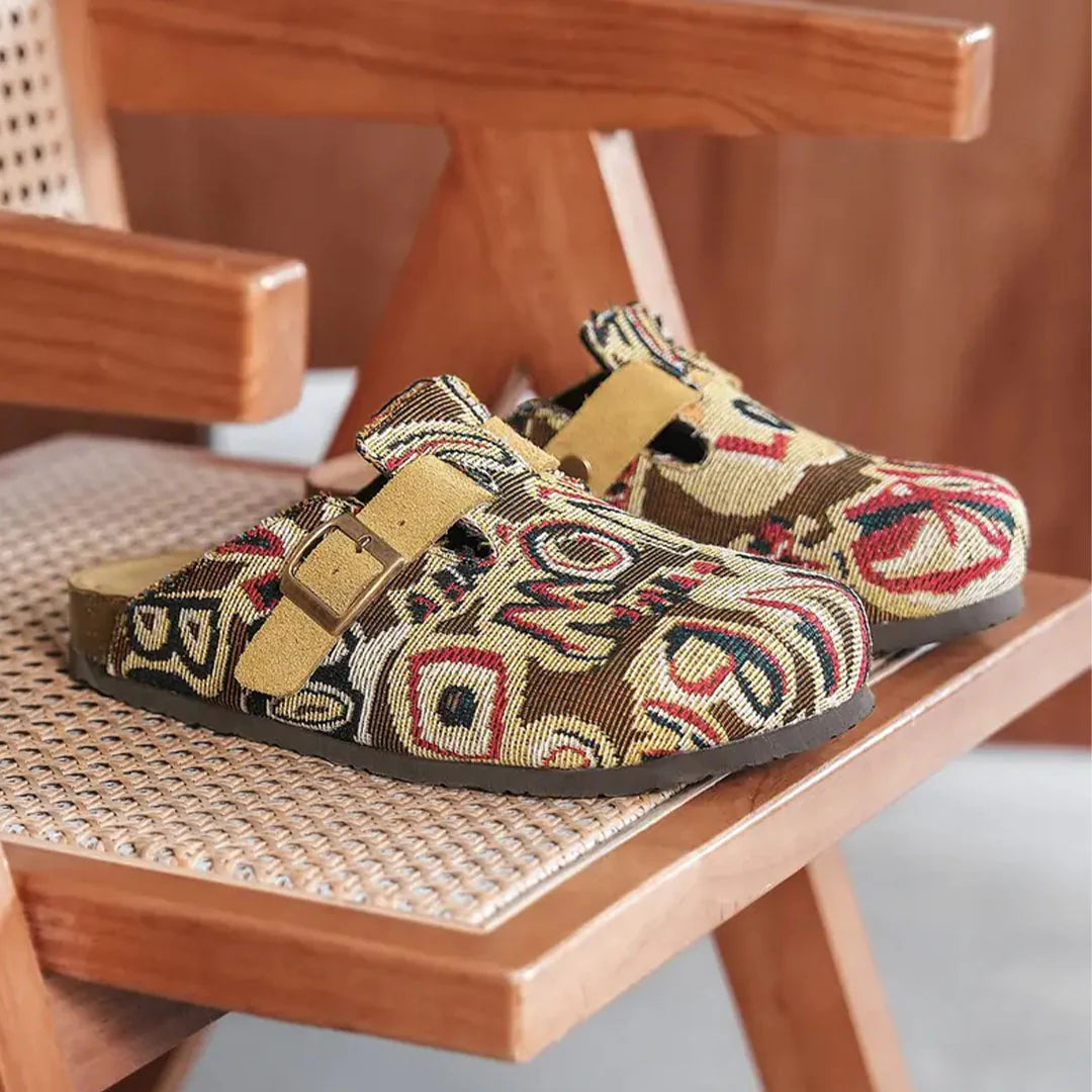 Women's Jacquard Patterned Slip-On Clogs