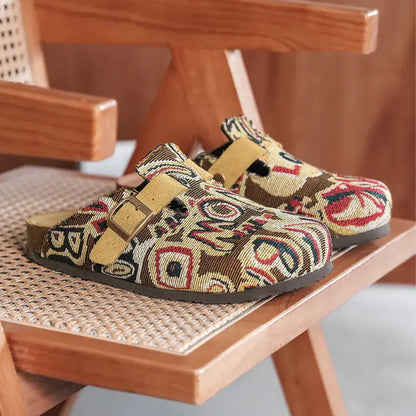 Women's Jacquard Patterned Slip-On Clogs