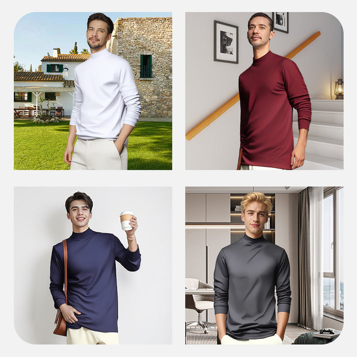 Men's High-Neck Casual Shirt