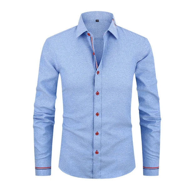Men’s Classic Striped-Detail Button Shirt