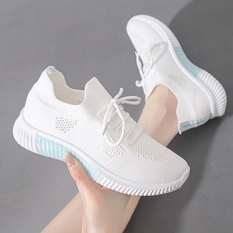 Women's Lightweight Knit Lace-Up Sneakers