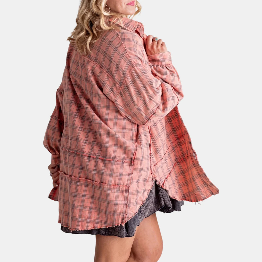 Women's Plaid Button-Front Shirt